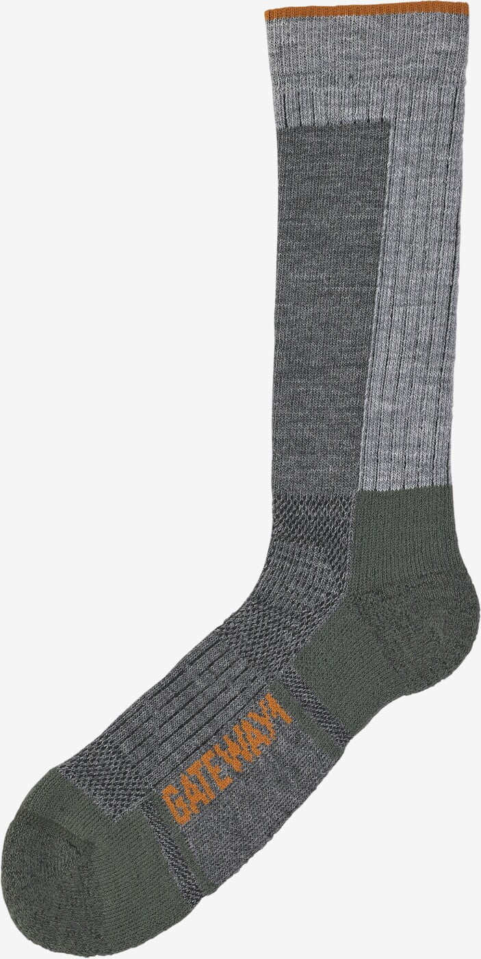 Billede af Gateway1 - Boot calf sock (Olive/Grey) - S hos Friluft.dk