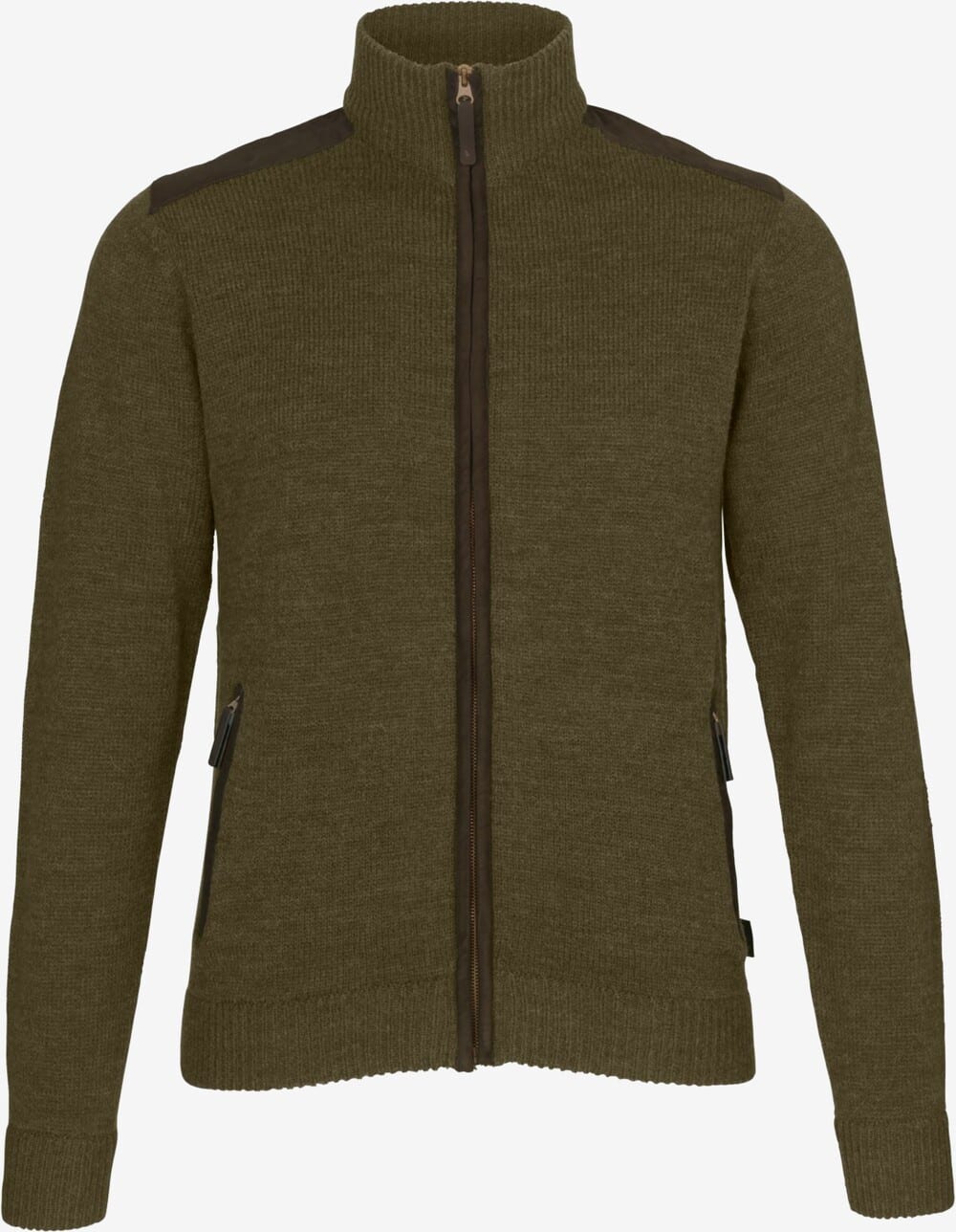 Seeland - Buckthorn full zip cardigan (Shaded olive melange) - 2XL