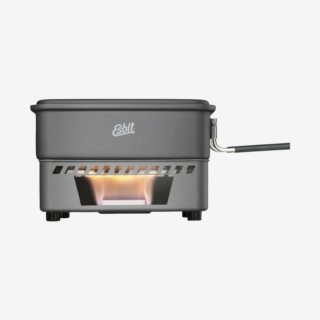 ESBIT Solid fuel cookset, Pot, Aluminium, 1,1 L, Aluminium, Sort, Aluminium, Sort, 390 g