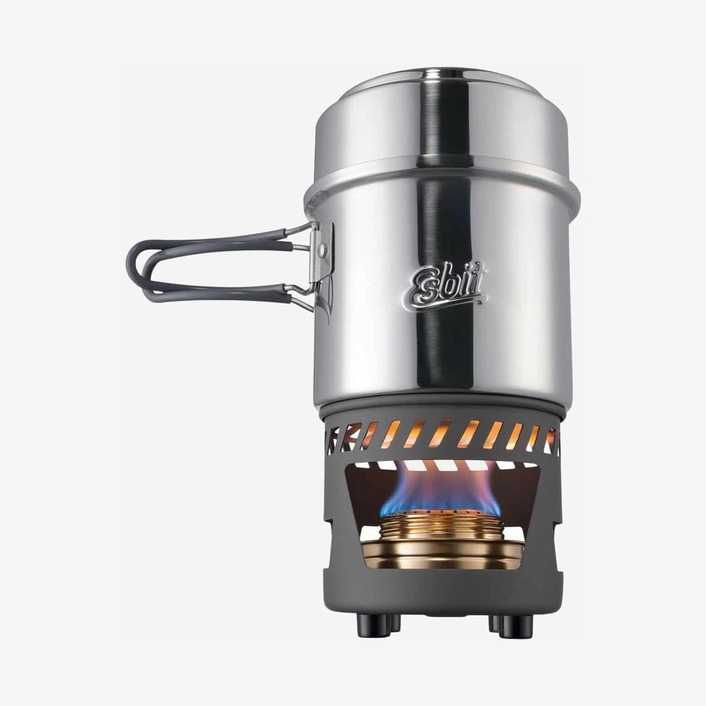 Esbit - Kogesæt med spritbrænder i rustfrit stål billede