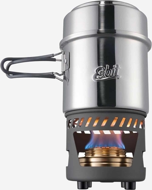 Esbit Cookset with alcohol burner, 985ml, aluminum stainless steel