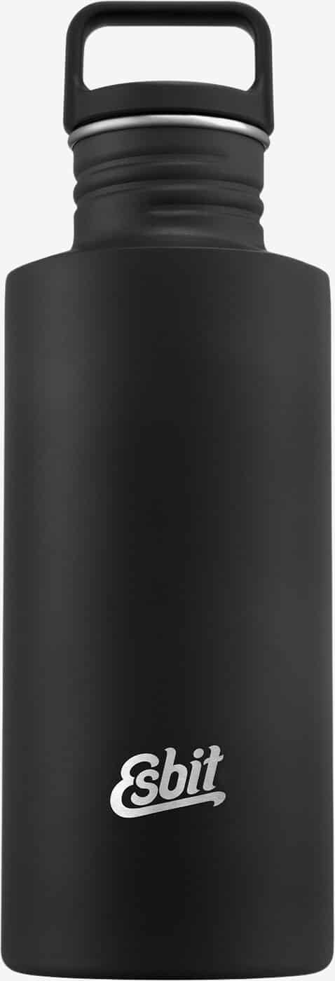 Esbit SCULPTOR Stainless Steel Drinking Bottle, 0.75L, Black