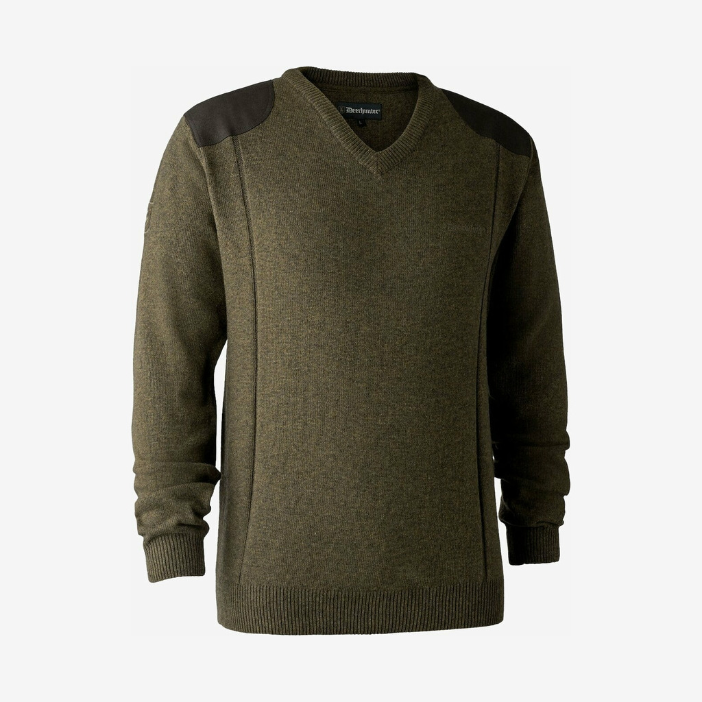 Deerhunter Sheffield Striktrøje, V-Hals Cypress 3X-Large