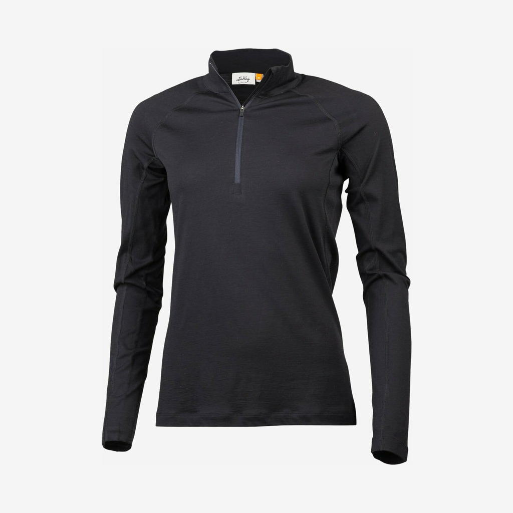 Lundhags - Gimmer Merino Lt dame 1/2 Zip (Black) - XS