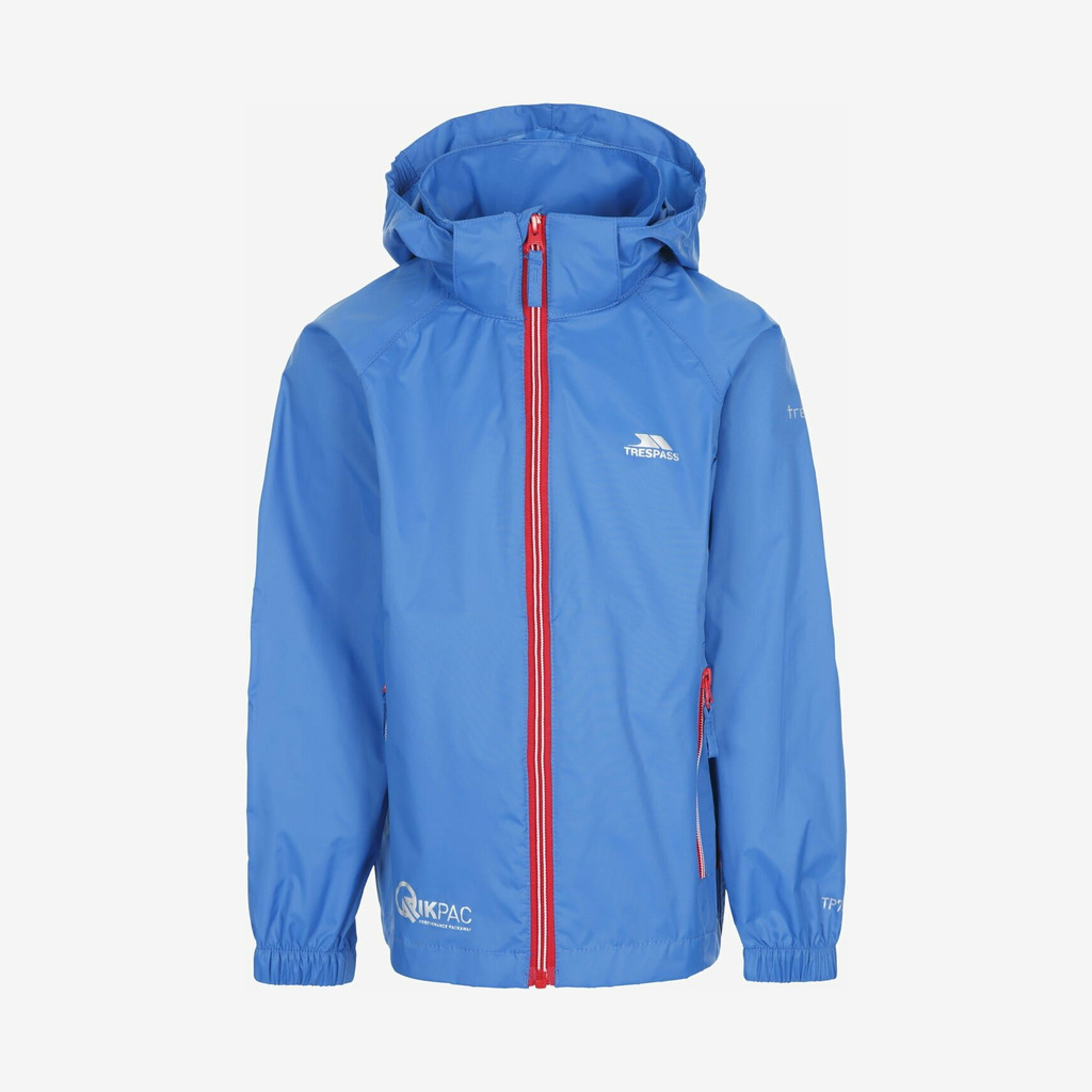 Trespass - Qikpac X Kids regnjakke (Blå) - 11-12 år