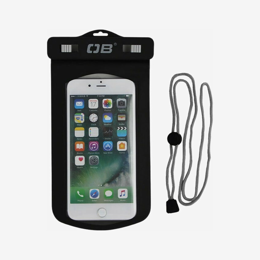 Overboard - Vandtæt mobiletui (stor) (Sort)