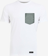 Heimplanet T-shirt med Cairo Grid lomme hvid