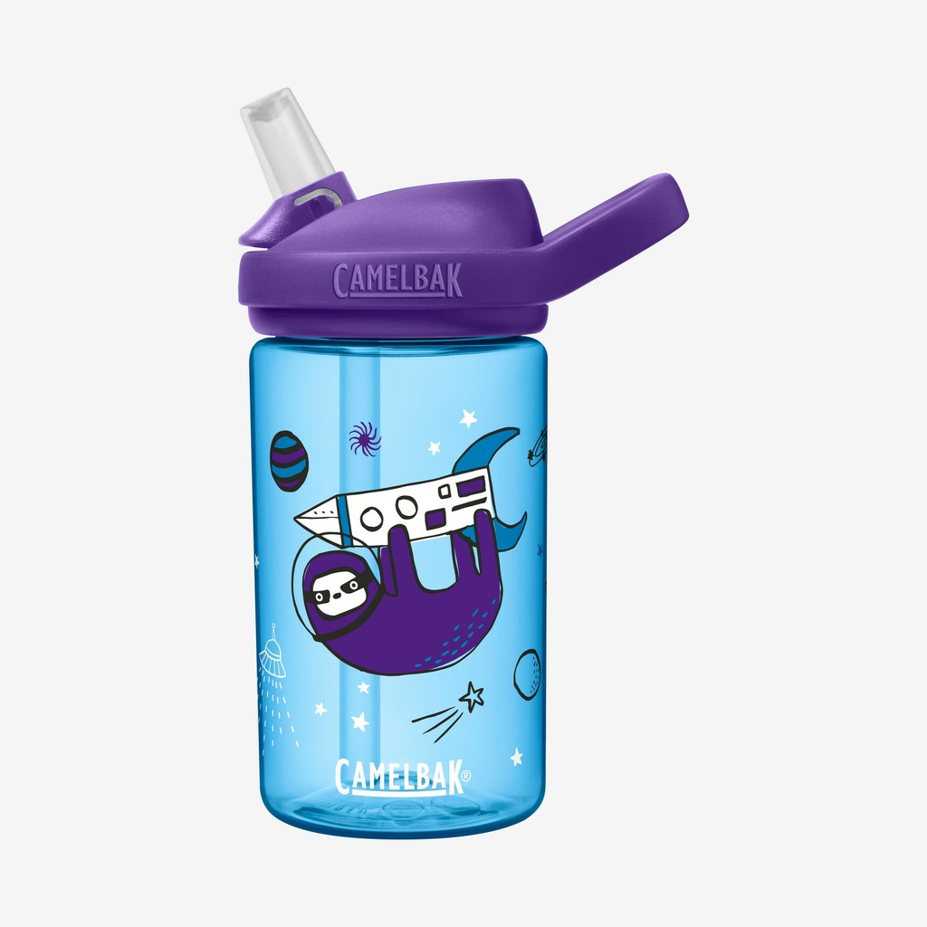 CamelBak eddy+, 400 ml, Dagligt forbrug, Blå, Lilla, Hvid, Tritan, Sloths In Space, Barn