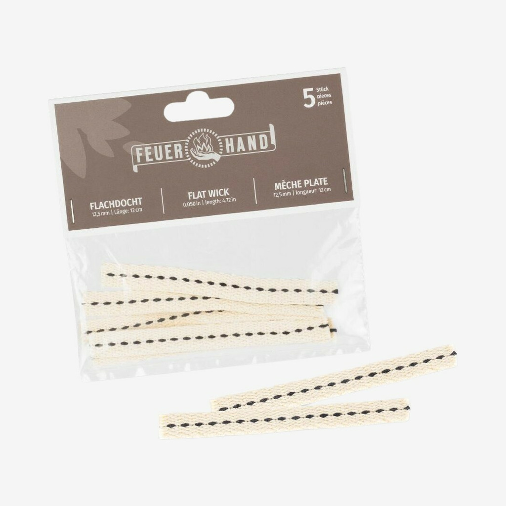 Feuerhand Flat Wick 12 Cm For Feuerhand 276 (5 Pcs - Lygteholder