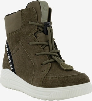 Urban snowboarder mid-cut