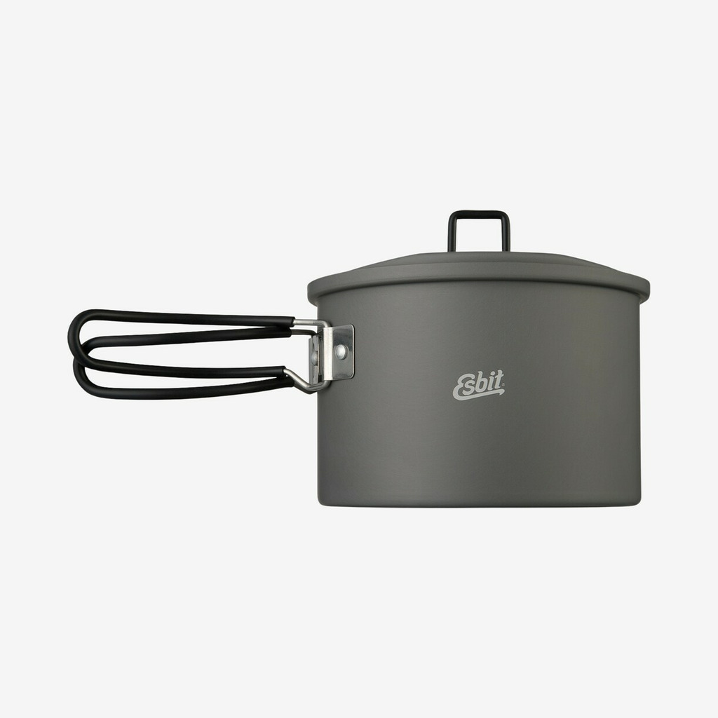 ESBIT PT1600HA, Pot, Aluminium, 1,6 L, Aluminium, Sort, Aluminium, Sort, 18/8