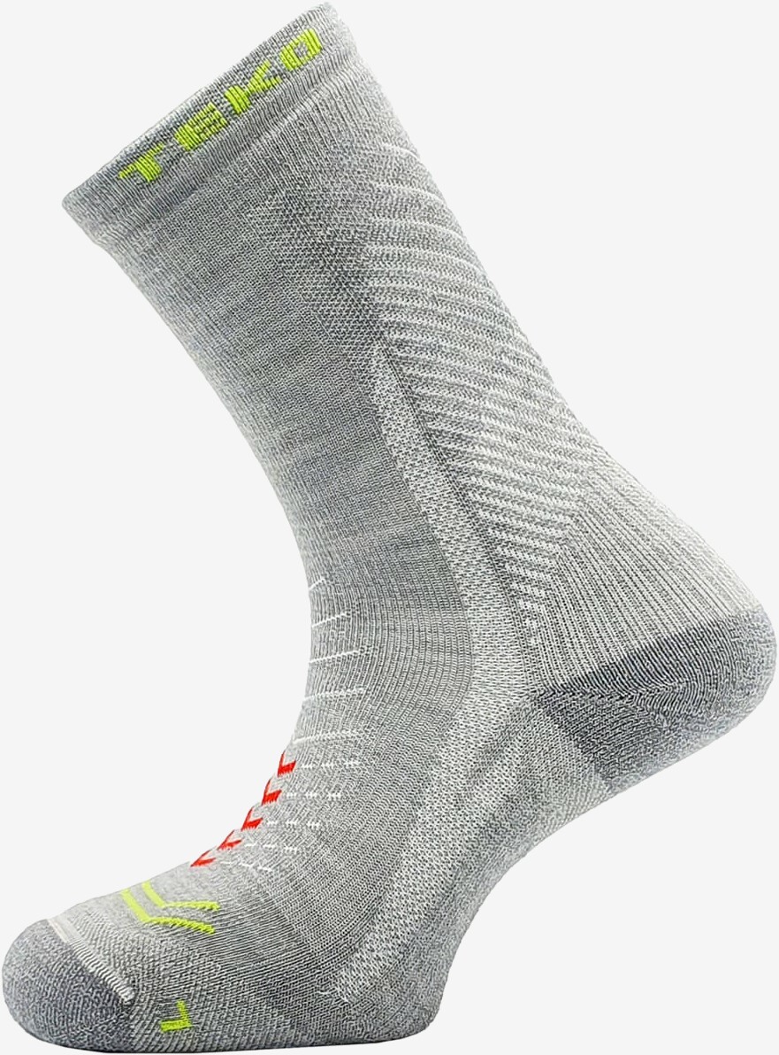 Se Teko TEKO eco Discovery Merino Light Half Cushion Hiking Socks - Light Grey - 34-37 hos Friluft.dk