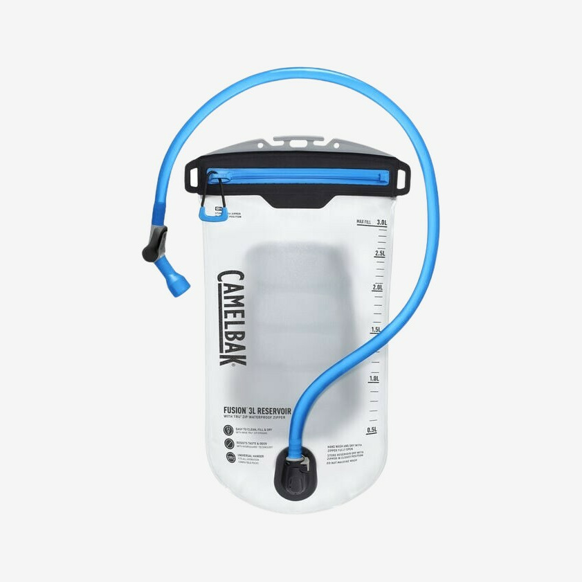 Camelbak Fusion Reservoir Med Tru Zip Vandtæt hæftning - 3 liter - Transparent