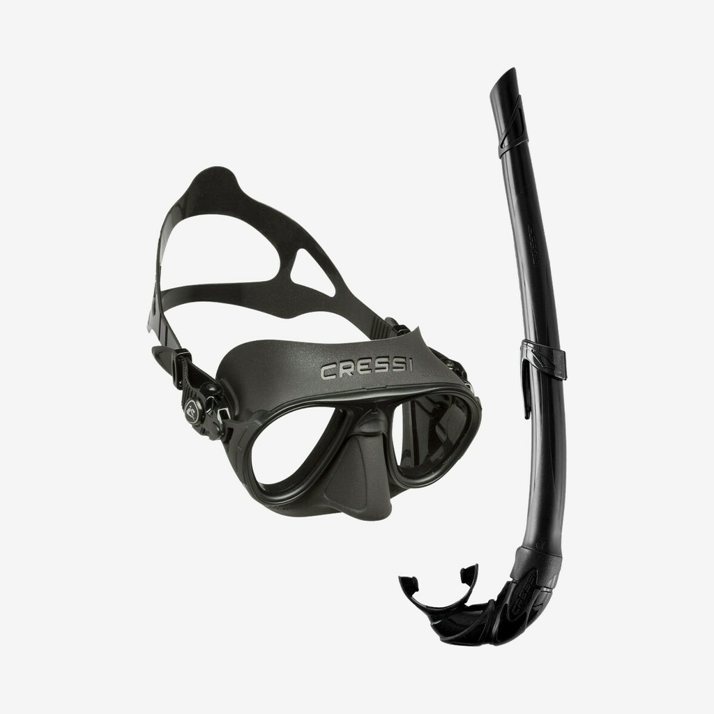 Cressi - Calibro + Corsica maske- og snorkelsæt (Sort)