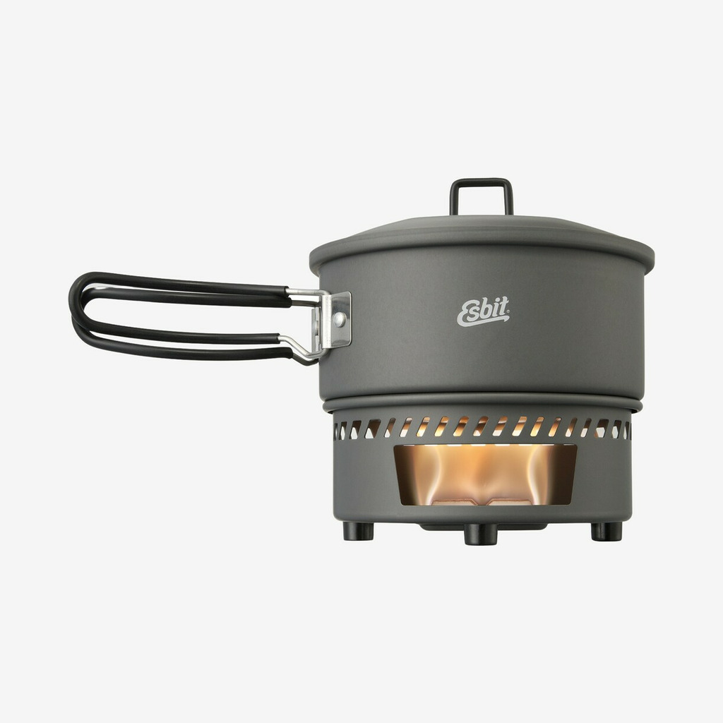 ESBIT Cookset for solid fuel, Pot, Aluminium, 1 L, Aluminium, Aluminium, Aluminium