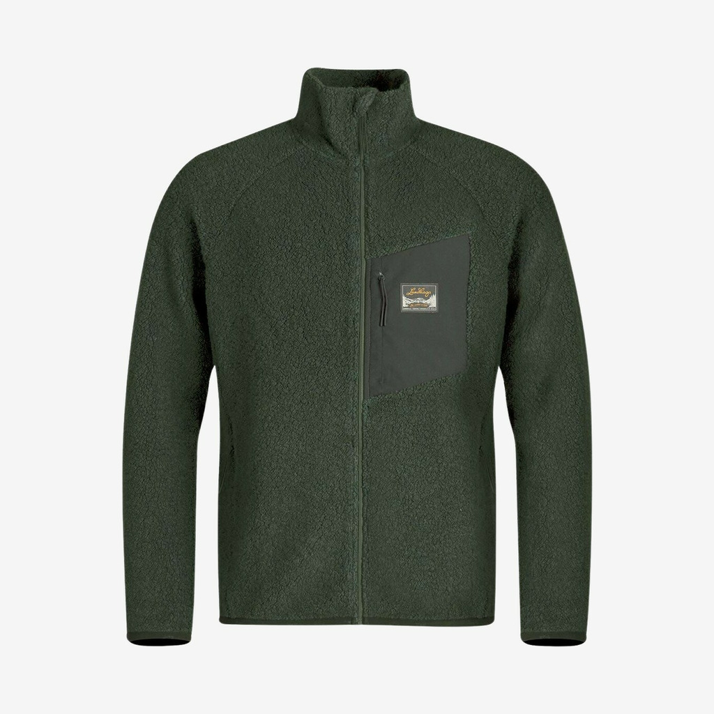 Lundhags - Flok fleecetrøje i uld (Mørkegrøn) - L