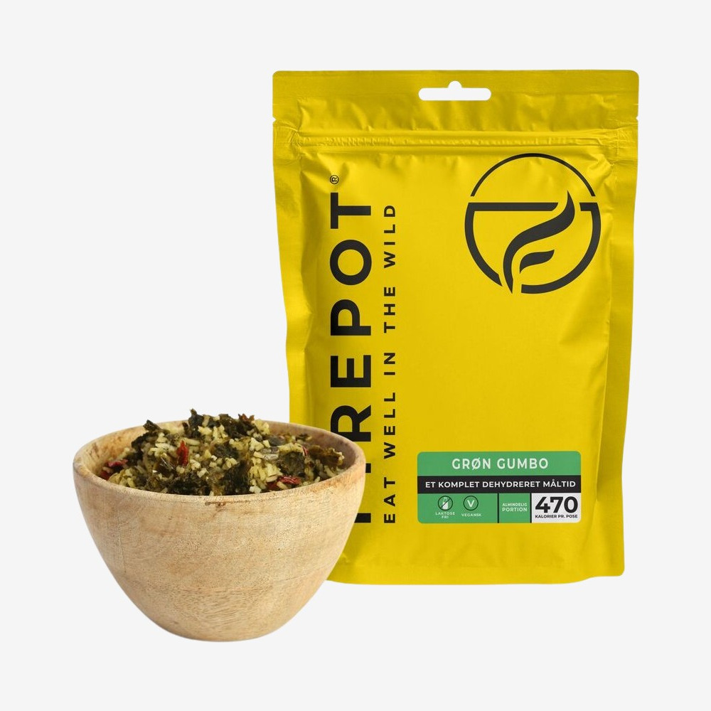 Firepot Grøn Gumbo, frysetørret mad, Reg