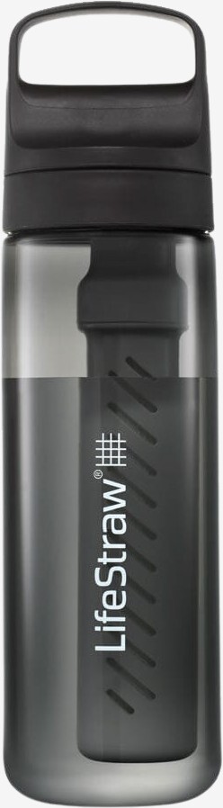 Se LifeStraw - Go 2.0 vandflaske 650ml (Grå) hos Friluft.dk