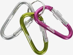 Karabiner nøglering (3 stk)