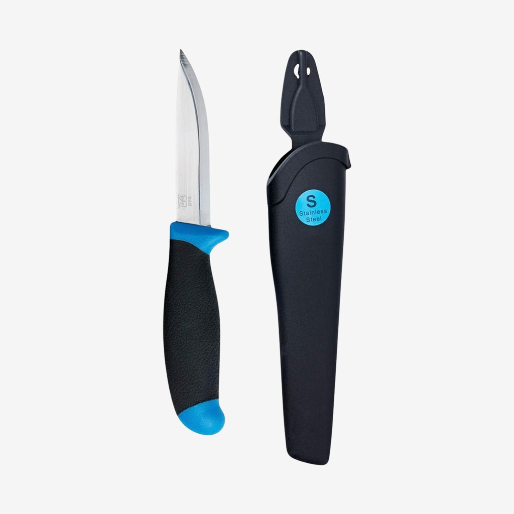 Øyo Knife In Stainless Steel W/sheat - Blue - - Kniv