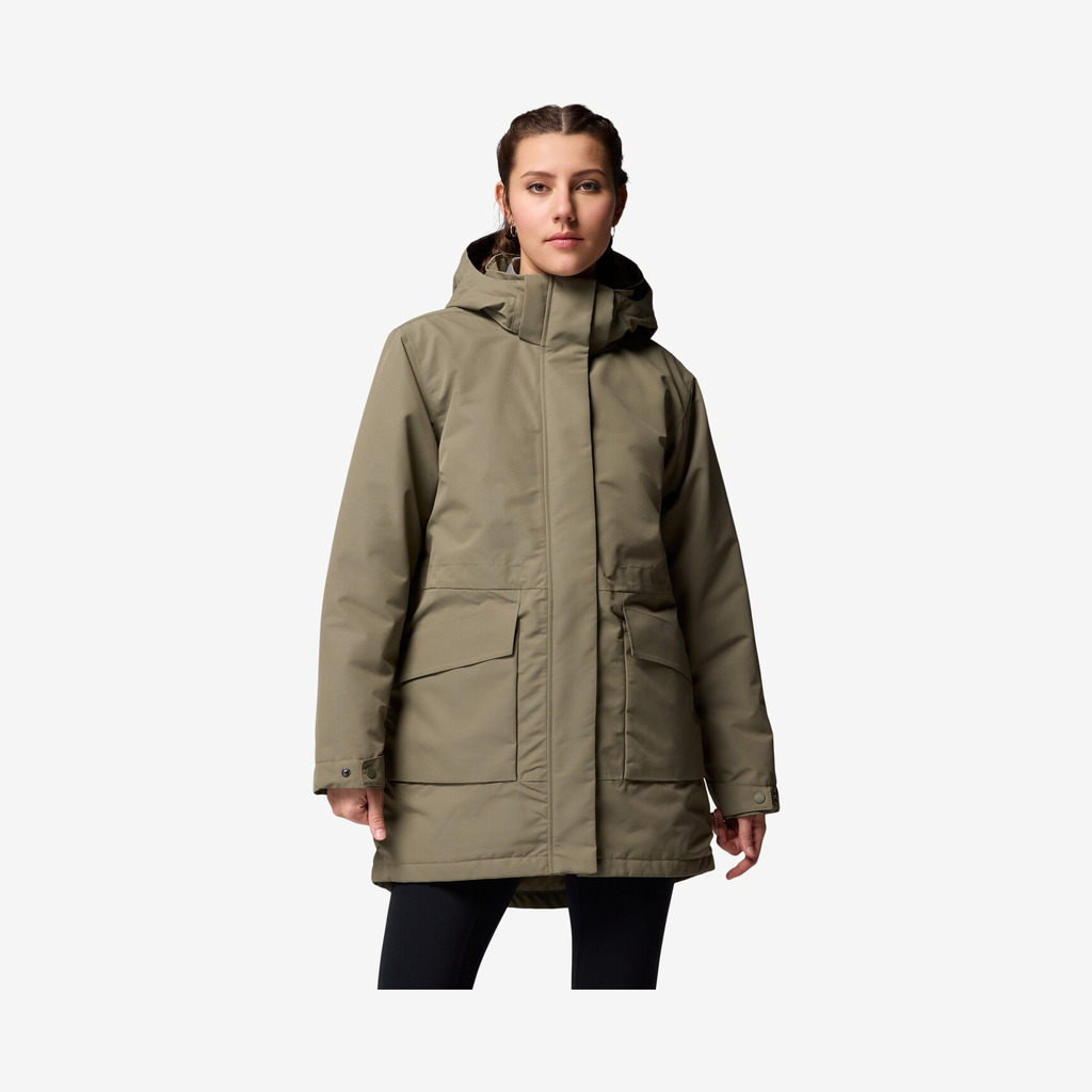 Columbia - Pulaski vandtæt parkajakke til damer (Grøn) - XL