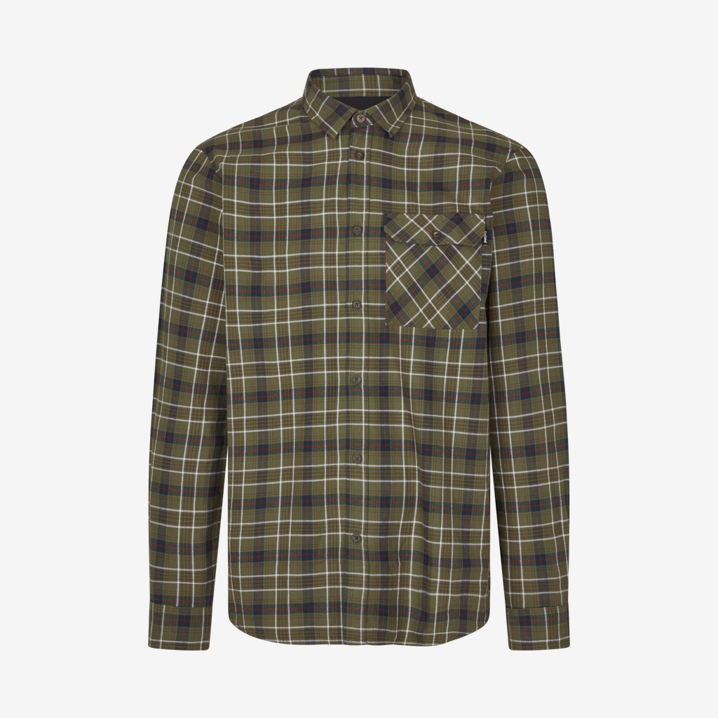 Seeland - Glen Flannel skjorte (Grape Leaf/Dark Neavy Check) - S