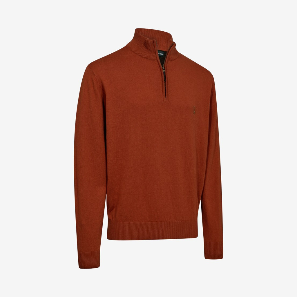 Deerhunter - Harrington striktrøje (lynlåshals) (Oak Rust Melange) - S