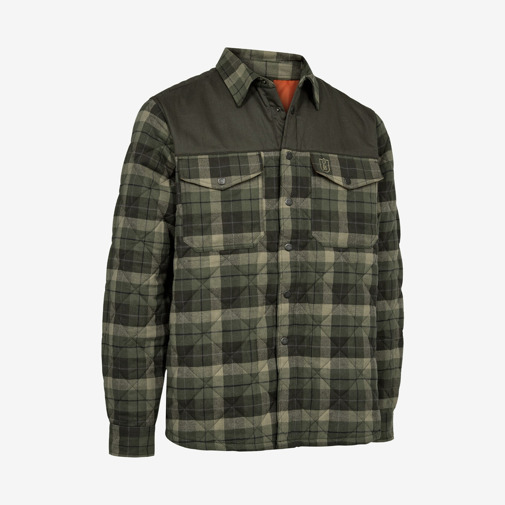 Deerhunter - Elbert vatteret skjortejakke (Green Check) - S