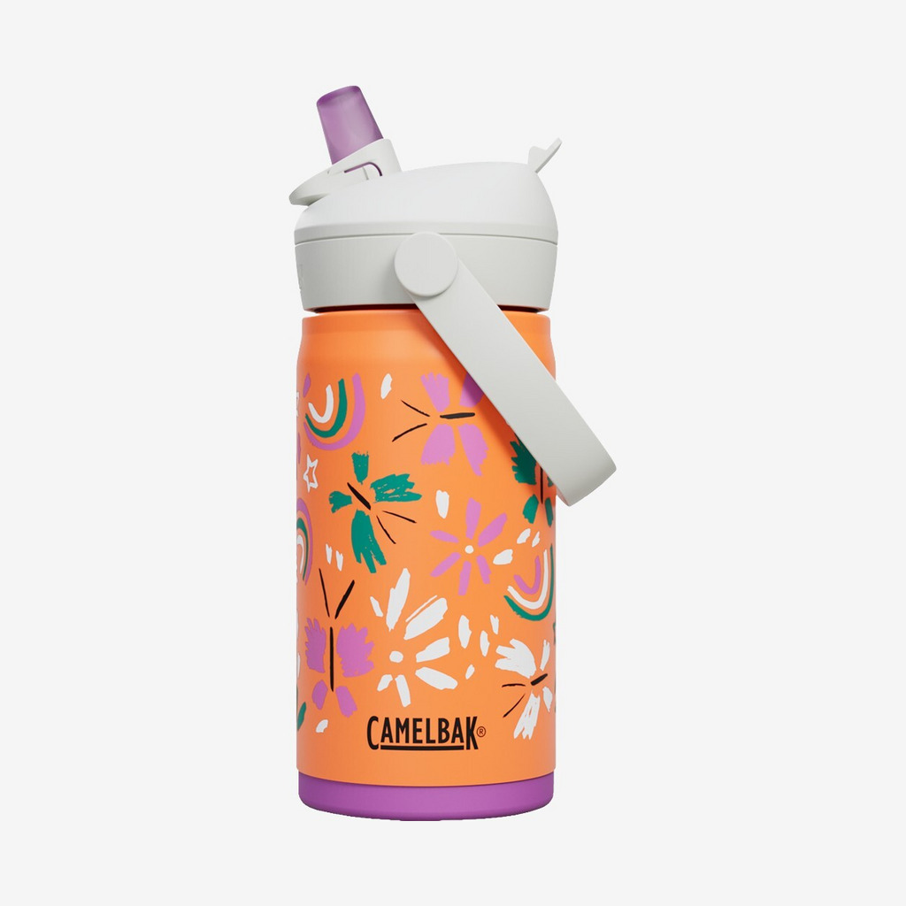 CamelBak - Thrive Flip Kids termodrikkeflaske m. sugerør (0,35L) (Butterfly Rainbow)