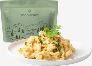 Scrambled æg med pasta (vegetarisk)