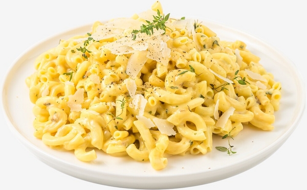Pasta with cheese sauce (vegetarian)