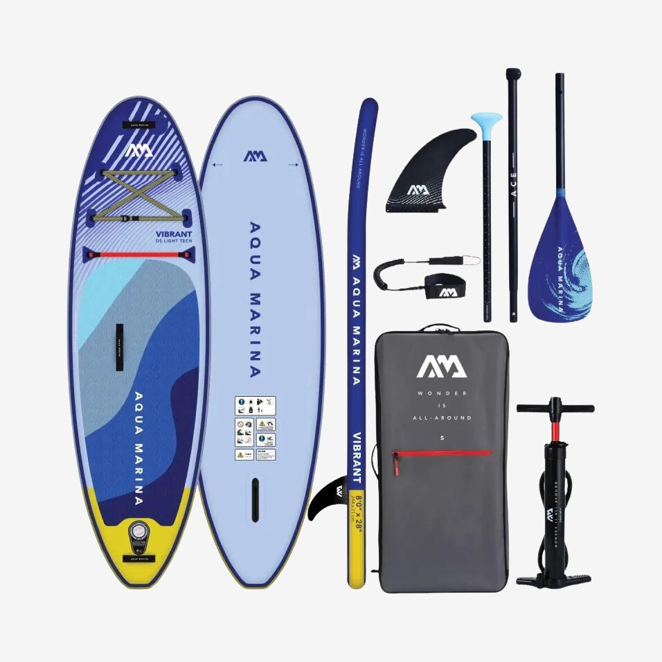 Aqua Marina - Vibrant 8'0" oppusteligt SUP-board til børn og unge (Blå)