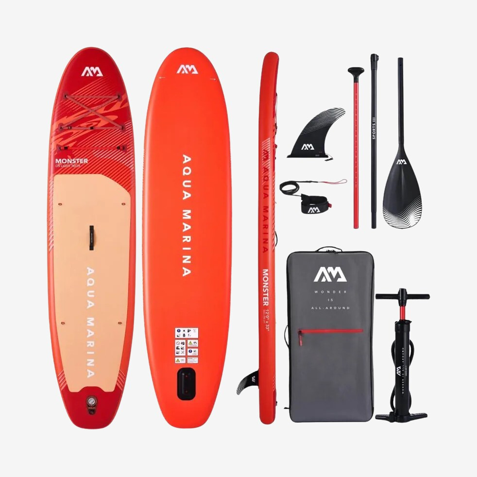 Aqua Marina - Monster 12'0" oppusteligt all-around SUP-board (Rød)