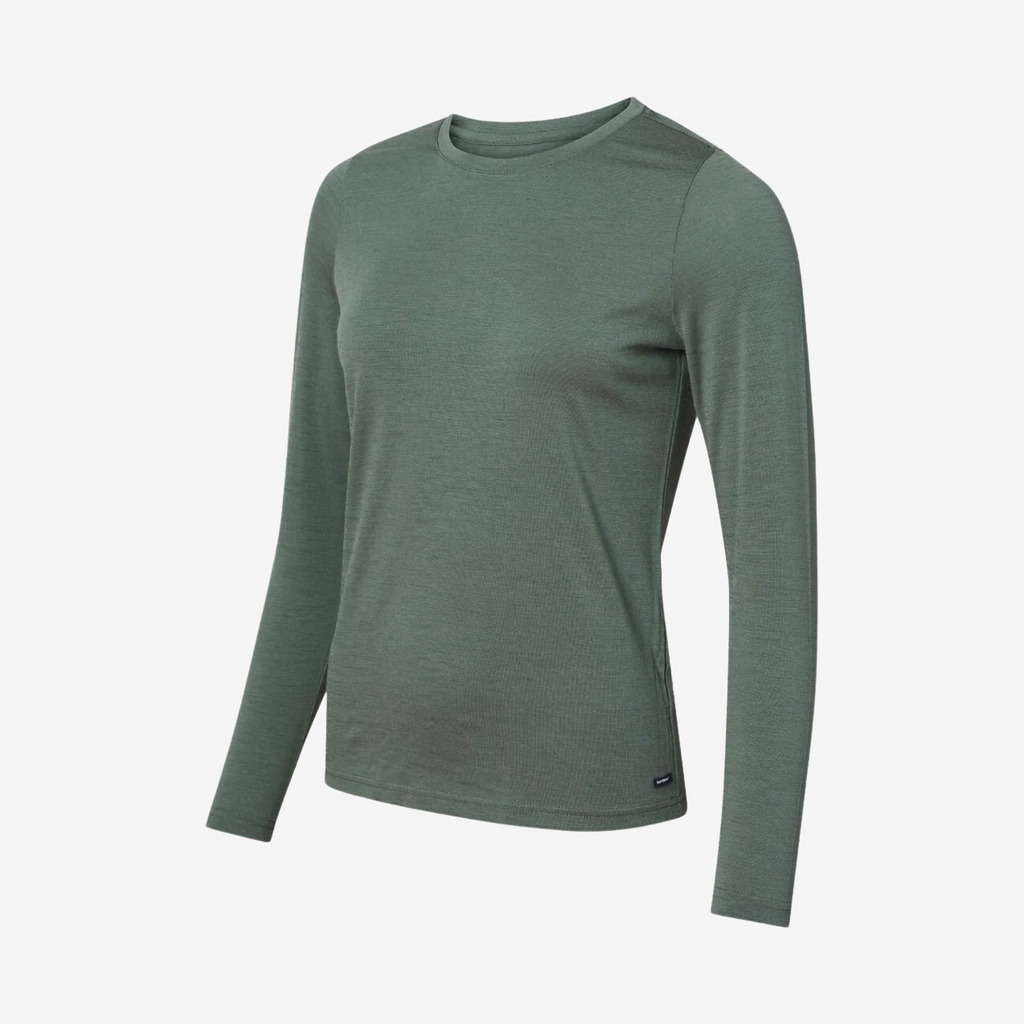Superino - Lyng langærmet baselayer dame (Grøn) - S