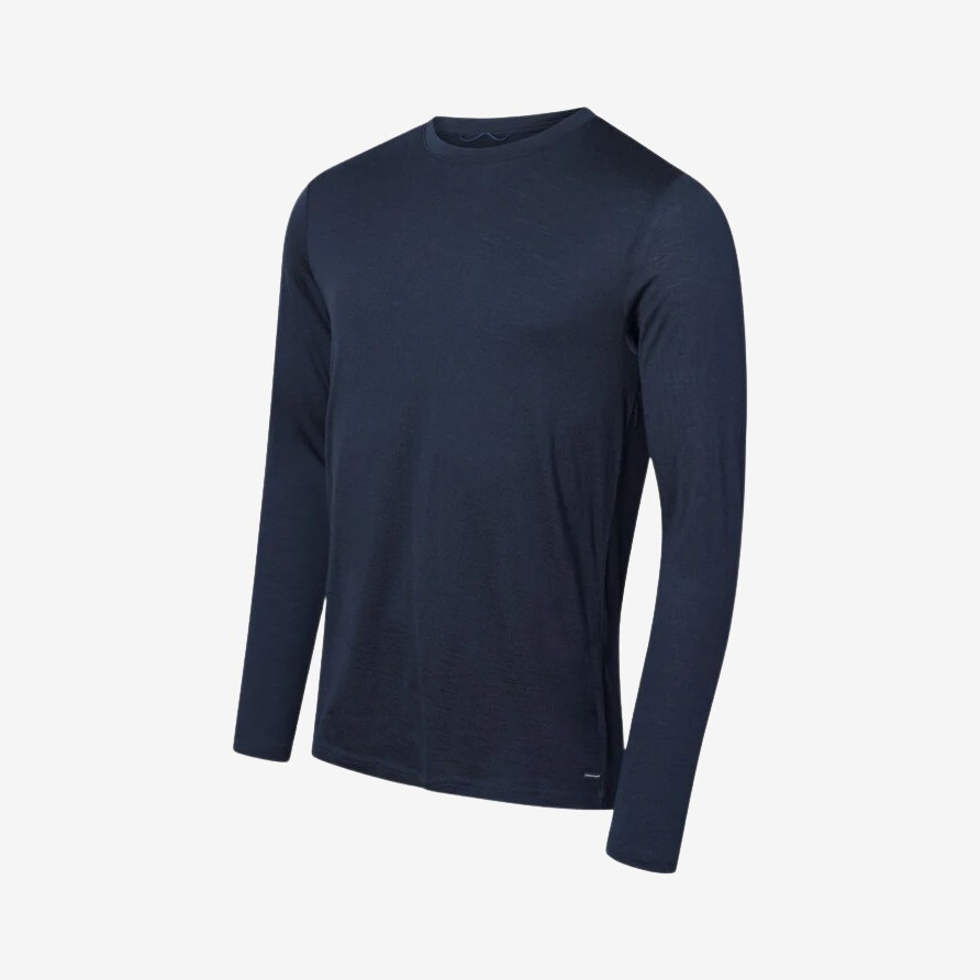Superino - Bure langærmet baselayer (Navy) - S