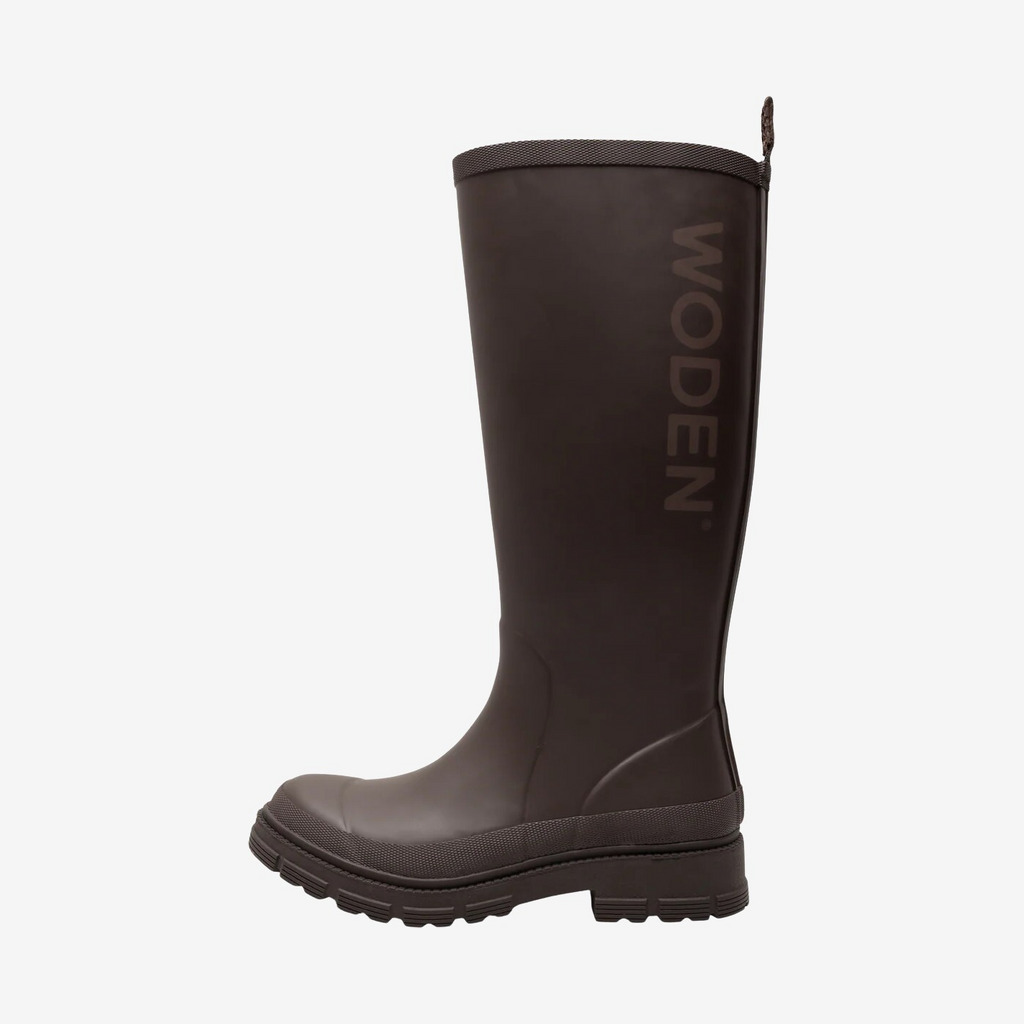 Woden - Le Waterproof gummistøvler til damer (Brun) - 37
