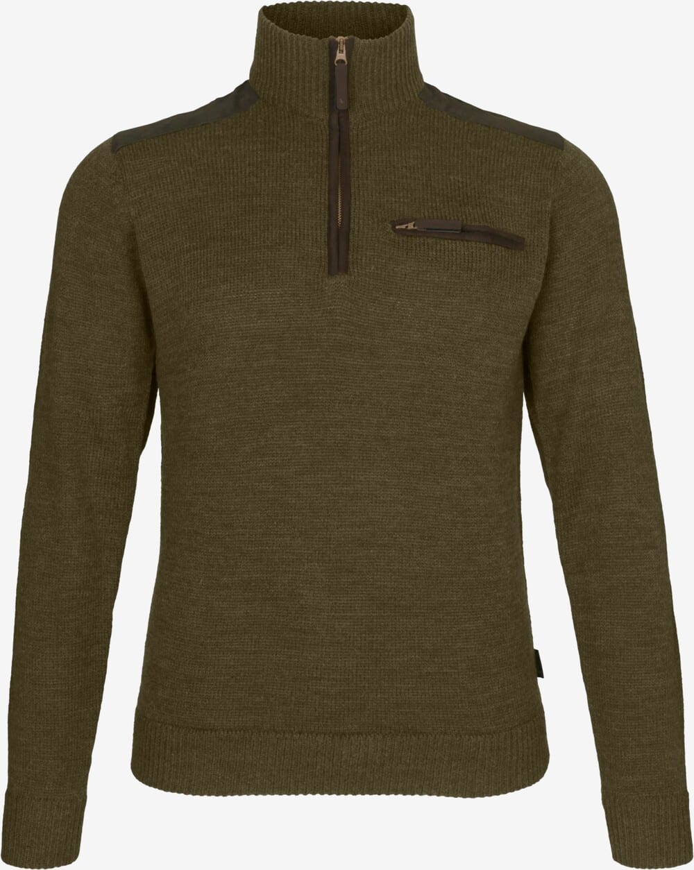 Seeland - Buckthorn half zip sweater (Shaded olive melange) - XL