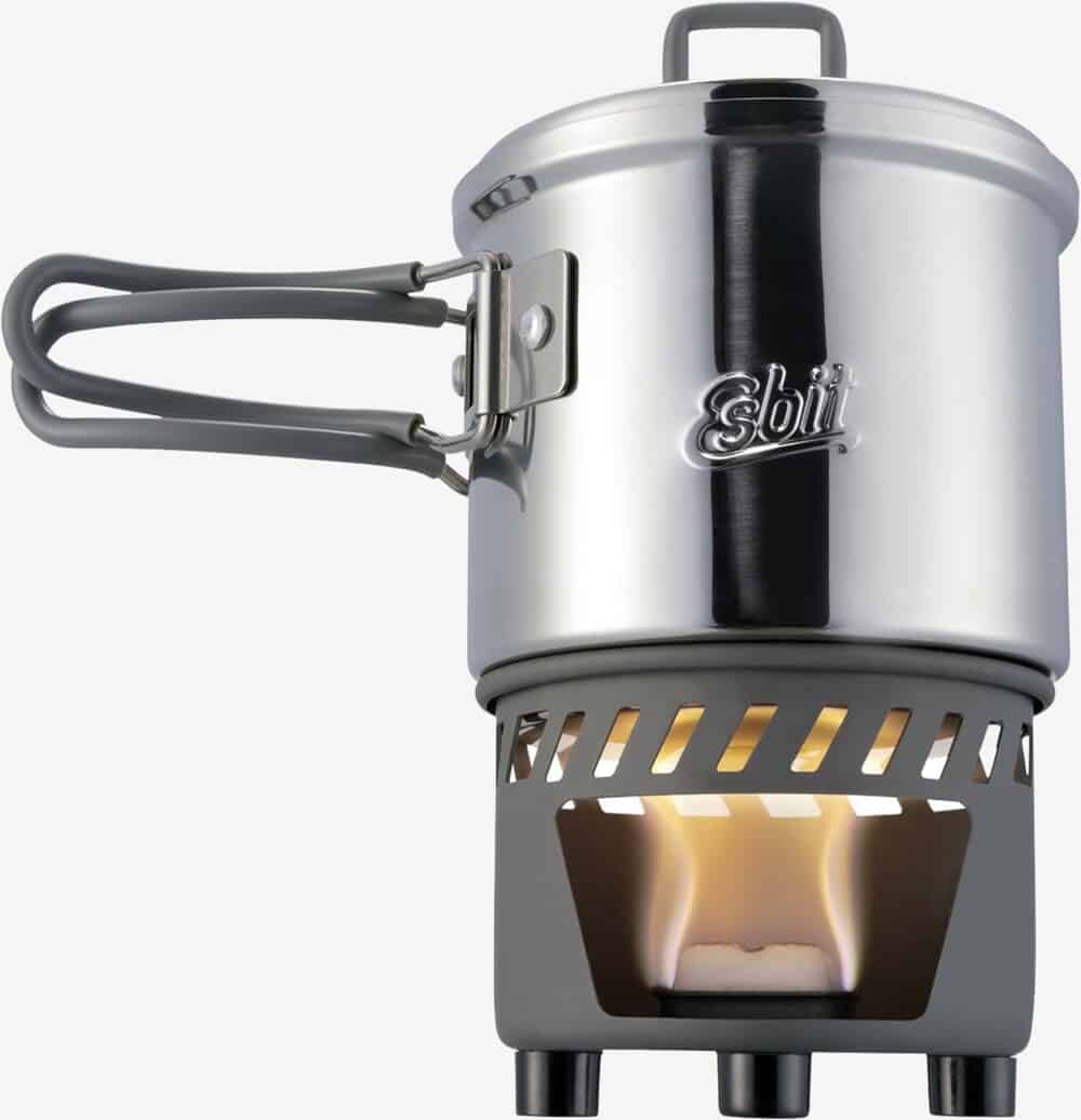 Esbit - Kogesæt med fast brændsel i rustfrit stål