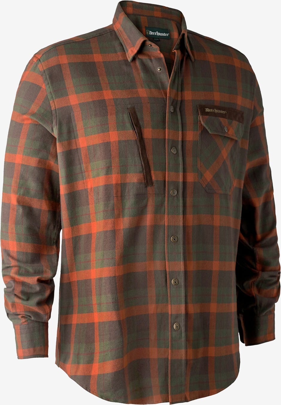 Deerhunter - Ethan skjorte (Outlet) (Orange Check) - 41/42