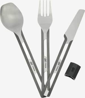 Esbit 3-pcs Titanium Cutlery-Set w/ silicon sleeve