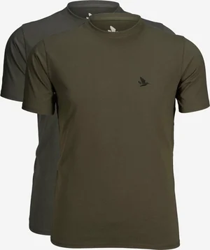 Seeland Outdoor 2-pak t-shirts-Raven/Pine green