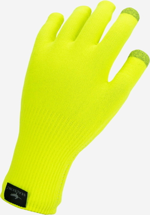 Sealskinz Vandtæt Ultra Grip strikhandske neon gul