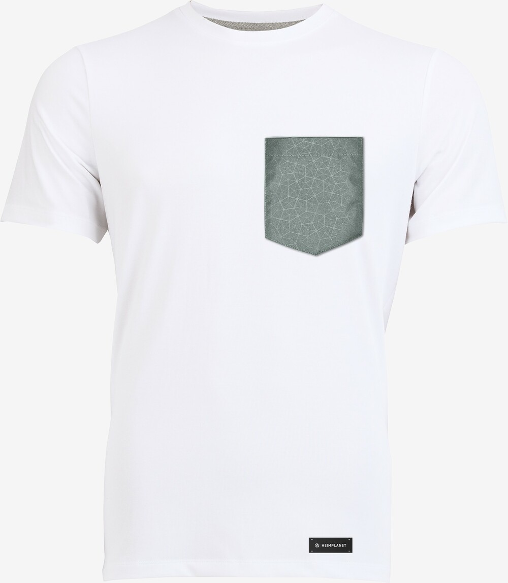 Heimplanet - Apparel T-shirt med Cairo Grid lomme (Hvid) - M